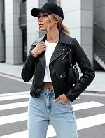 Dámska kožená bunda TY4197 black - FashionStreet