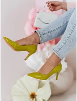 Dámské boty na podpatku zelené Dstreet model 21984564 - FashionStreet