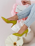 Dámske čižmy na podpätku CRANTIK green FashionStreet ZY0747