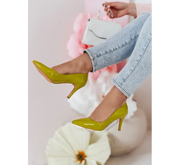 Dámské boty na podpatku zelené Dstreet model 21984564 - FashionStreet