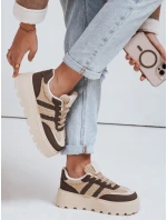 Dámské tenisky s kožešinou na platformě hnědé Dstreet model 21992242 - FashionStreet Dámské tenisky s kožešinou na platformě hnědé Dstreet model 21992242 - FashionStreet
