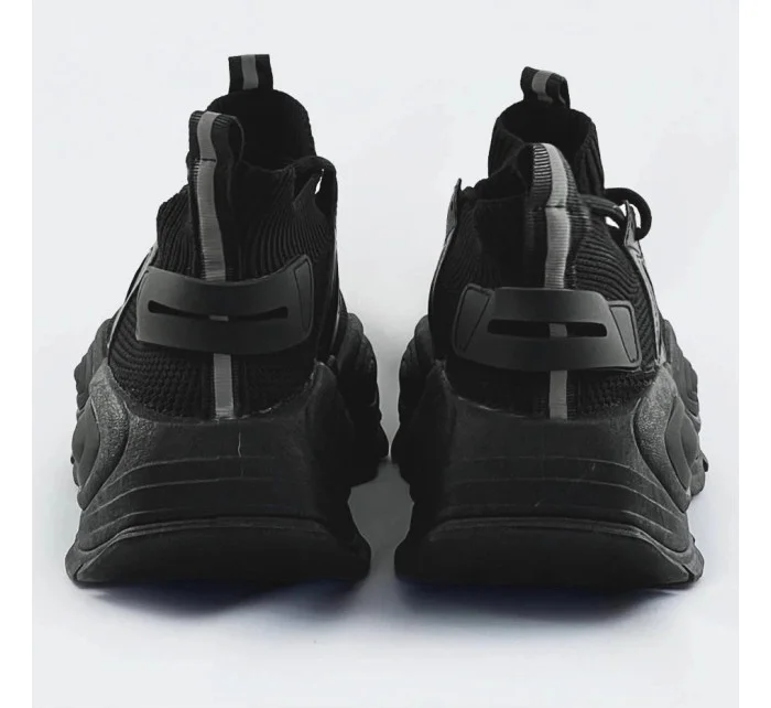 Čierne dámske textilné tenisky sneakers (RA16)