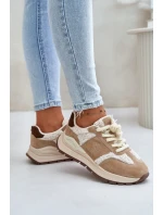 Ocieplane Sneakersy Damskie Skórzane Big Star OO274A317 HI-POLY SYSTEM Beżowe Ocieplane Sneakersy Damskie Skórzane Big Star OO274A317 HI-POLY SYSTEM Beżowe