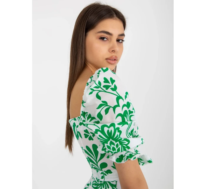 LK SK 508944 šaty.45P biela zelená