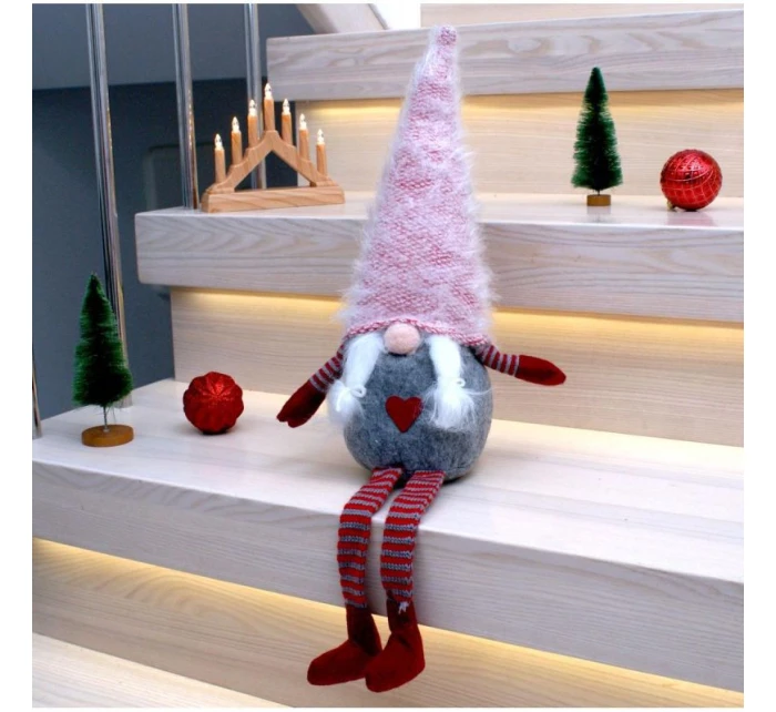 DÁMA ŠKRIATOK S HUŇATÝM KLOBÚKOM 45+36CM