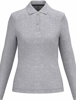 K 244 Dámské piqué polo s dlouhým rukávem model 22507045 oxford grey - Kariban