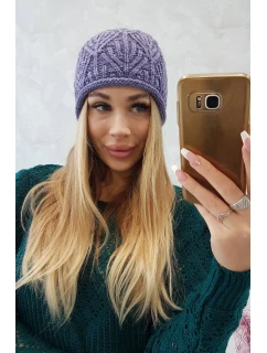 Dámska čiapka Leaves K245 fialová