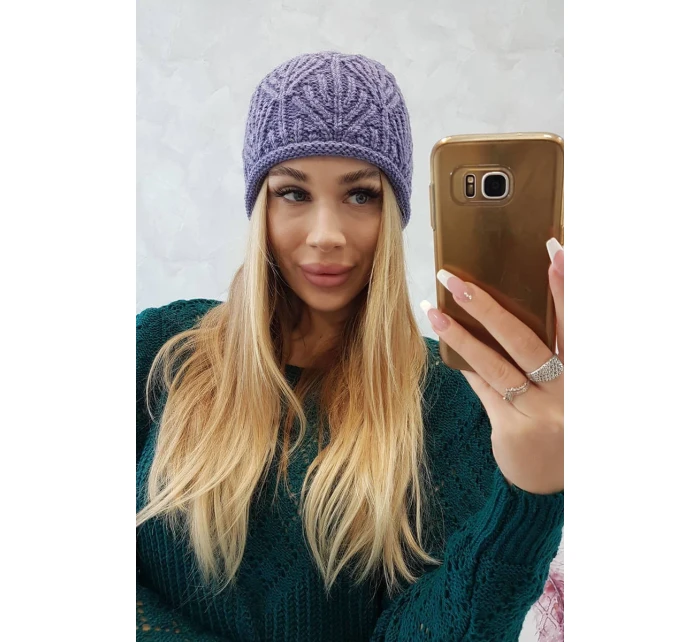 Dámska čiapka Leaves K245 fialová