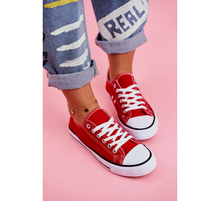 Damskie Klasyczne Trampki Czerwone Omerta