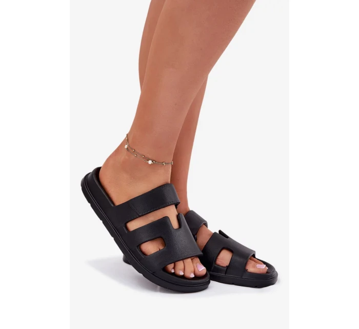 Dámske penové papuče - čierne