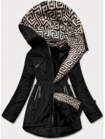 Černobéžová dámská bunda pro přechodné období model 17249662 - S'WEST