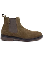 Pánské kožené kotníkové boty v barvě khaki model 22348429 - Big Star Pánské kožené kotníkové boty v barvě khaki model 22348429 - Big Star