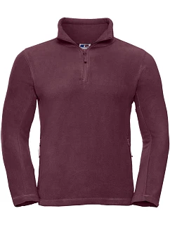 Fleecová mikina s 1/4 zipem 10. burgundy model 22474940 - Russell Athletic