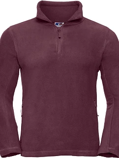 Fleecová mikina s 1/4 zipem 10. burgundy model 22474940 - Russell Athletic