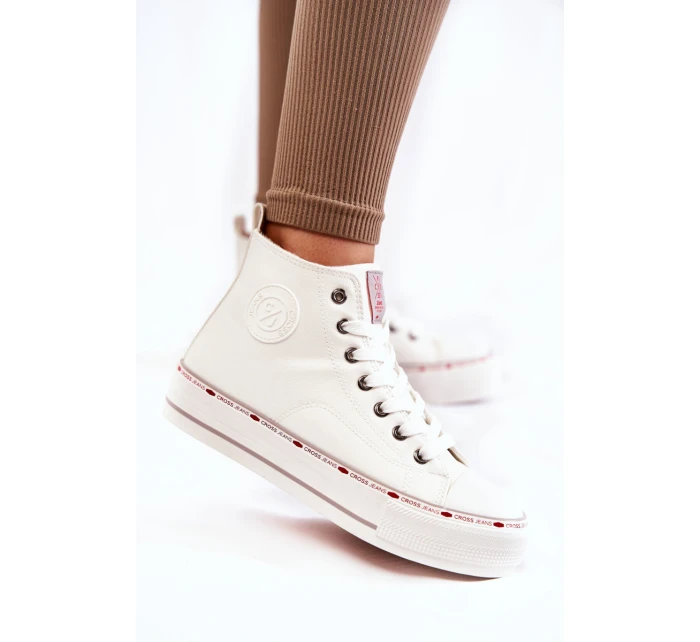 Dámské vysoké Zateplené tenisky model 21599216 Bílé - Cross Jeans