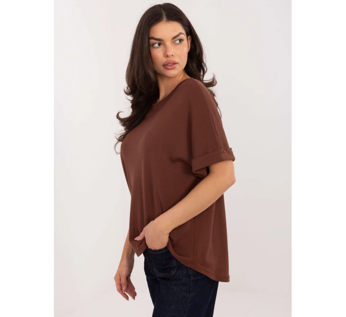 Bluzka MJ BZ model 21798169 brązowy - FPrice Bluzka MJ BZ model 21798169 brązowy - FPrice