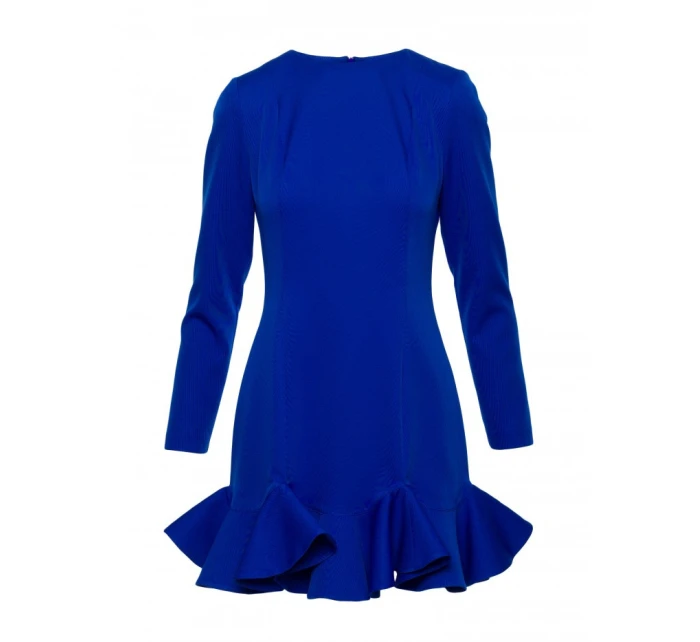 model 21296141 Šaty s volánkovým lemem královská modř - Moe