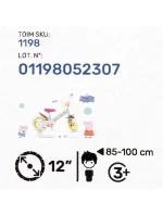 Detský 12" bicykel Peppa Pig zelený 1198 Detský 12" bicykel Peppa Pig zelený 1198