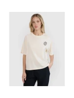 Dámske tričko oversize s potlačou 4F 4FWSS25TTSHF1993-11S Dámske tričko oversize s potlačou 4F 4FWSS25TTSHF1993-11S