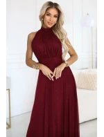 Dámske šaty 636-1 VERONICA burgundy - Numoco