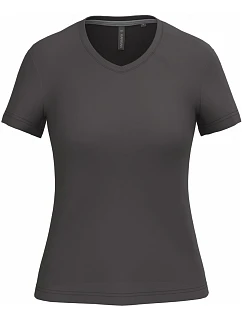 K Dámské tričko s výstřihem do V 20.K dark grey model 22508204 - Kariban