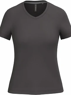 K Dámské tričko s výstřihem do V 20.K dark grey model 22508204 - Kariban
