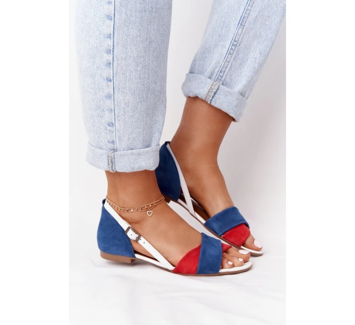 Kožené Sandály  Tmavě model 21551975 - Maciejka