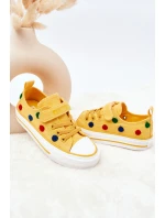 Dziecięce Trampki Na Rzep BIG STAR JJ374056 Żółte