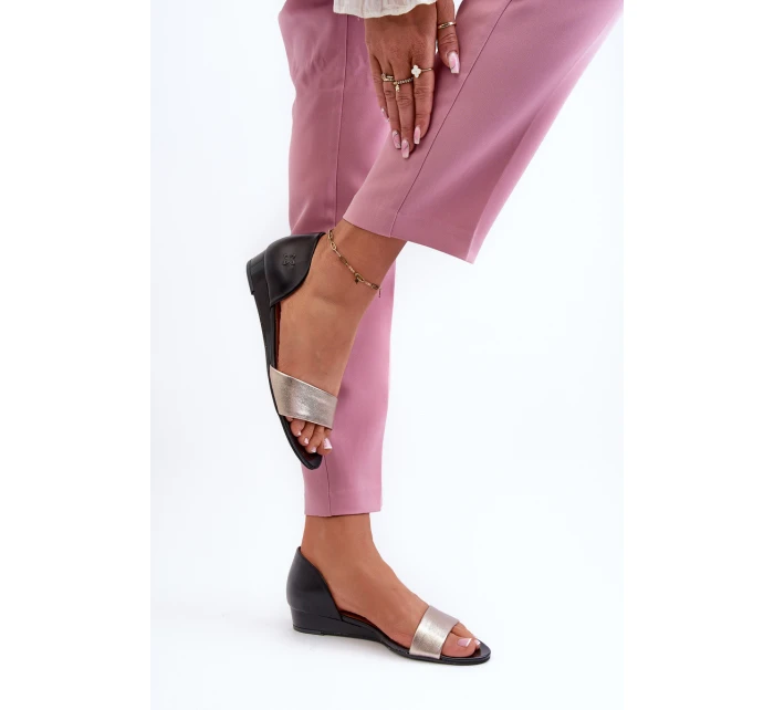 Kožené Sandály model 21659465 Černá - Maciejka