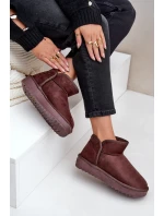 Śniegowce Na Platformie Damskie D.Franklin DFSH370010 Czekoladowe