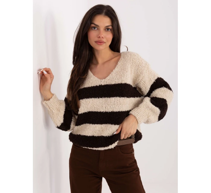 Sweter MI SW model 21776397 beżowy - FPrice Sweter MI SW model 21776397 beżowy - FPrice