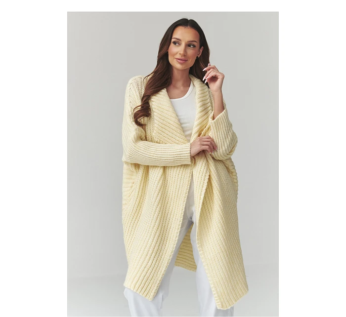 Zapínanie svetra model 226885 Makadamia