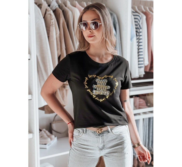 dámské tričko s medvídkem černé Dstreet model 21984282 - FashionStreet dámské tričko s medvídkem černé Dstreet model 21984282 - FashionStreet