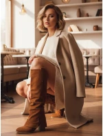 Dámské semišové boty model 21994924 v barvě camel - Dstreet Dámské semišové boty model 21994924 v barvě camel - Dstreet