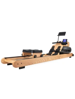 VIRTUFIT ELITE DREVENÝ VESLOVACÍ TRENAŽÉR S ODPOROM VODY - DREVO/DUB