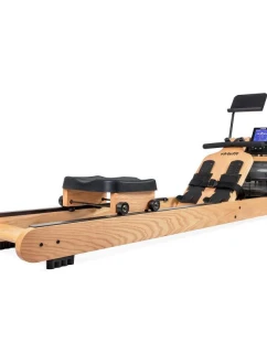 VIRTUFIT ELITE DREVENÝ VESLOVACÍ TRENAŽÉR S ODPOROM VODY - DREVO/DUB