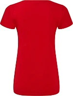 Fruit of the Loom Lady-Fit Iconic 150 V-Neck T Dámske tričko s výstrihom do V 16.1444 červené Fruit of the Loom Lady-Fit Iconic 150 V-Neck T Dámske tričko s výstrihom do V 16.1444 červené