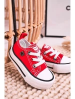 Dětské Klasické Tenisky Nízké BIG STAR model 21545379 červené - Big Star Shoes Dětské Klasické Tenisky Nízké BIG STAR model 21545379 červené - Big Star Shoes
