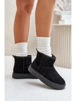 Dámské Sněhule Na Platformě Z Eko Semiše Černé model 21673043 - EVENTO