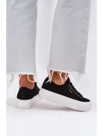 Trampki Damskie Z Koronką Lee Cooper LCW-25-31-3439L Czarne