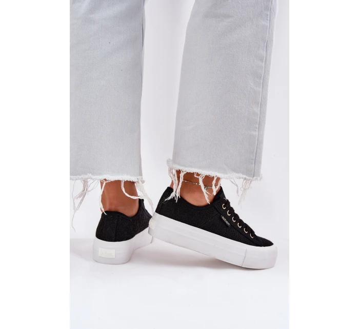 Trampki Damskie Z Koronką Lee Cooper LCW-25-31-3439L Czarne