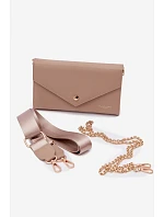 Kabelka Clutch Peněženka 2v1 S Odnímatelným Páskem Béžová Pauline