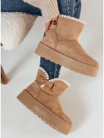 Dámske čižmy FLUFFIEZ camel FashionStreet ZY0561