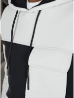 Pánská šedá mikina s kapucí model 21986056 - Dstreet