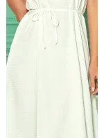 VICTORIA Dámské trapézové šaty v barvě ecru model 21767684 - numoco