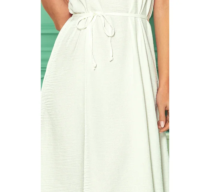 VICTORIA Dámské trapézové šaty v barvě ecru model 21767684 - numoco