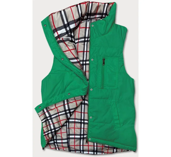 Dámska obojstranná vesta zelená (2383)