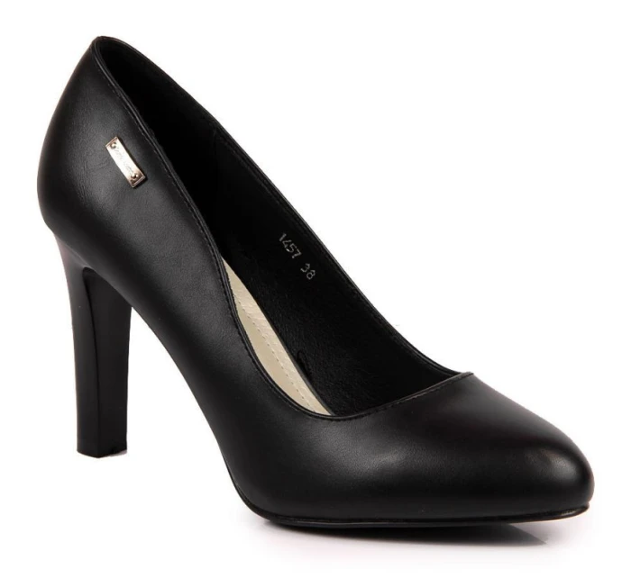 Dámské černé lodičky na podpatku W - Sergio Leone