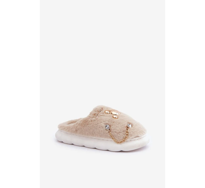 Kožené Pantofle S Béžové model 21680845 - Boto Kožené Pantofle S Béžové model 21680845 - Boto