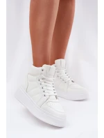 Vysoké dámské tenisky na platformě bílé model 21693379 - EVENTO Vysoké dámské tenisky na platformě bílé model 21693379 - EVENTO